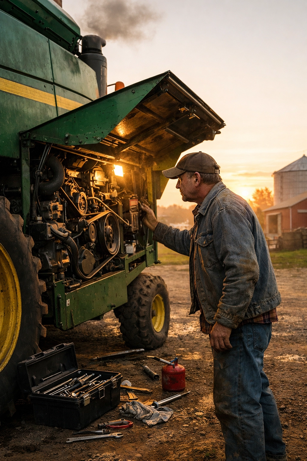 combine harvester maintenance